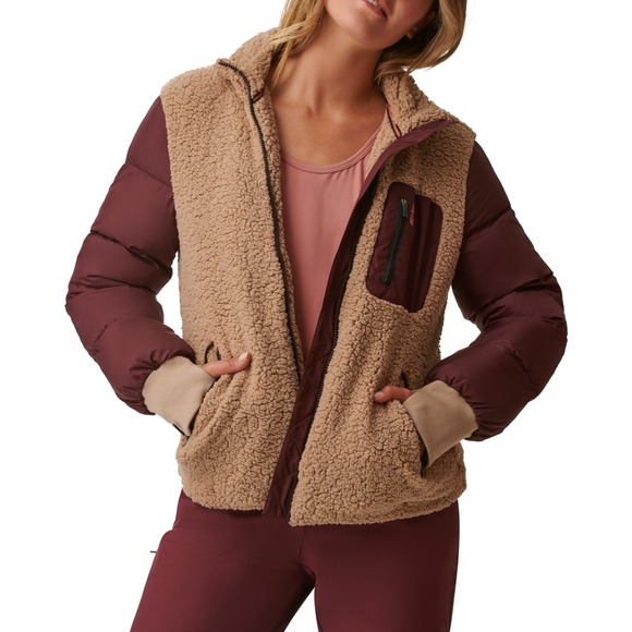 Bass Outdoor Jackets & Blazers - Bass Outdoor Women's Quilted Sherpa Puffer Jacket‎ Toasted Nut SIZE MEDIUM